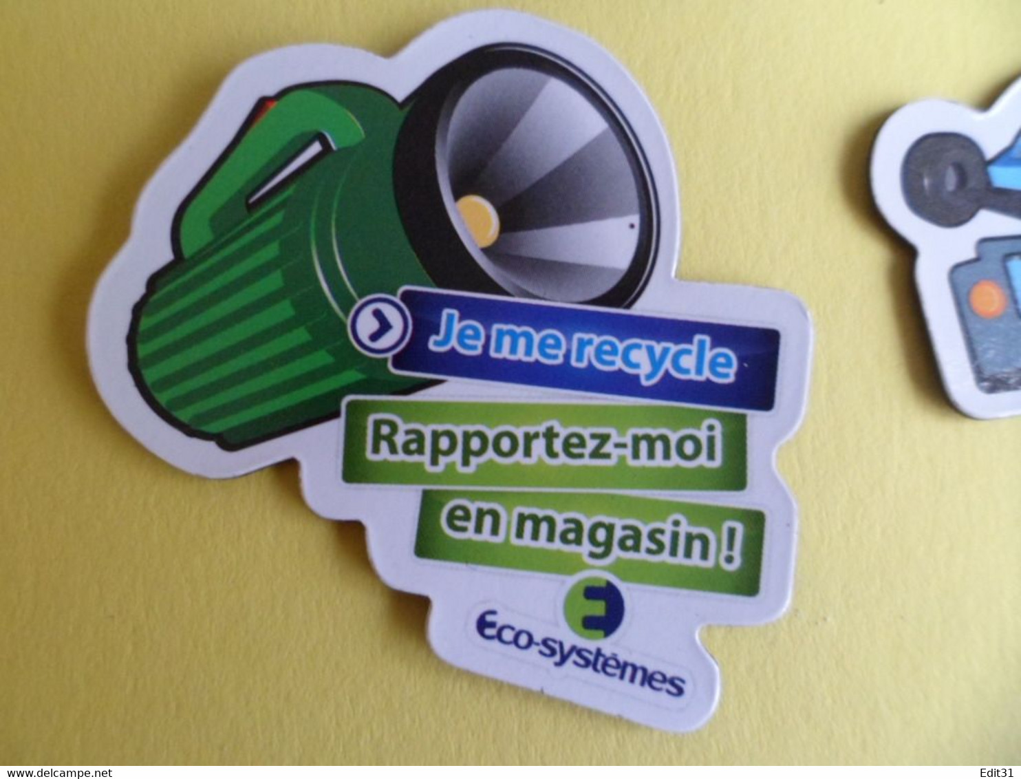 7 Magnet Ecologie - Ecosystème Je me recycle - Rasoir Jeux - Lampes - Telephone - Photo - Electromenage - Outils