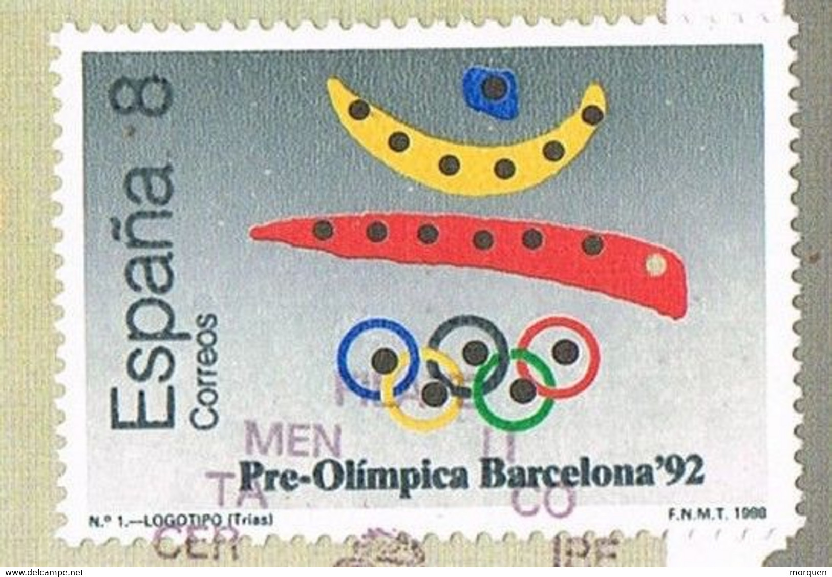 38788. Tarjeta Maxima BARCELONA 1991. Serie Pre Olimpica. Perforado Comercial, Perfin, Firmenlung - Cartoline Maximum