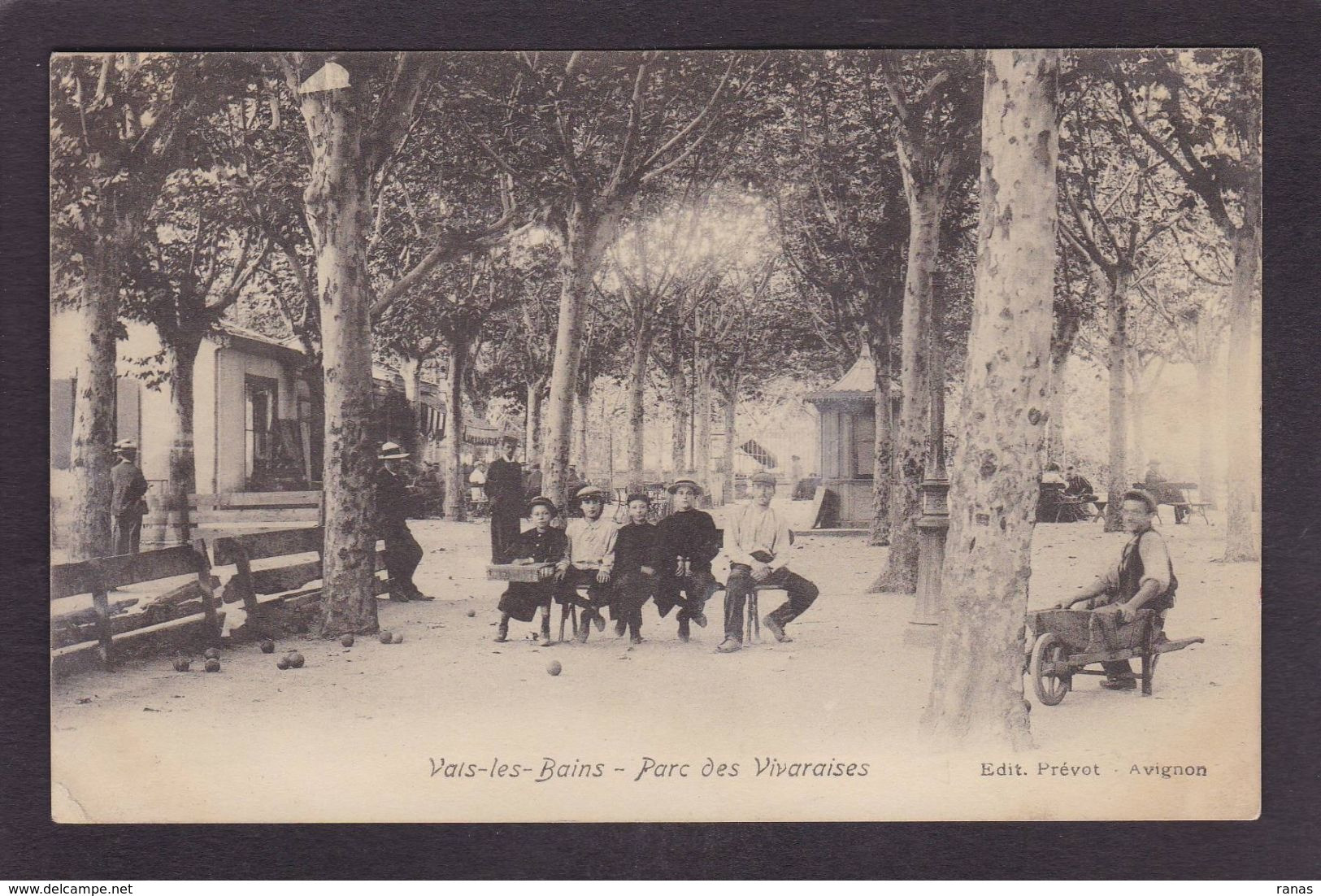 CPA Jeu De Boules Pétanque Ardèche 07 Circulé - Vals Les Bains