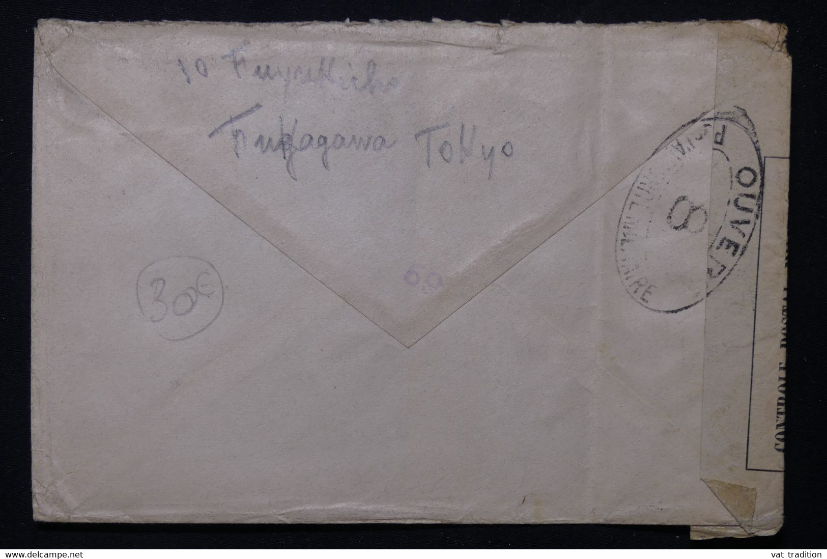 JAPON - Enveloppe De Tokyo Pour La France Avec Contrôle Postal Militaire En 1916 - L 83450 - Covers & Documents