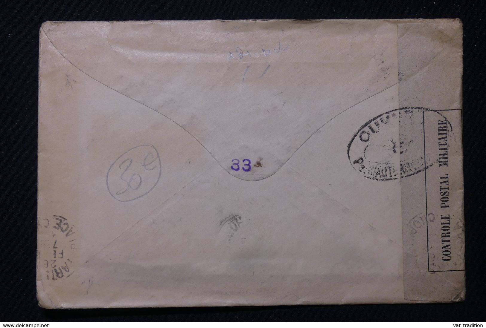 JAPON - Enveloppe De Tokyo Pour La France Avec Contrôle Postal Militaire En 1918 - L 83460 - Cartas & Documentos