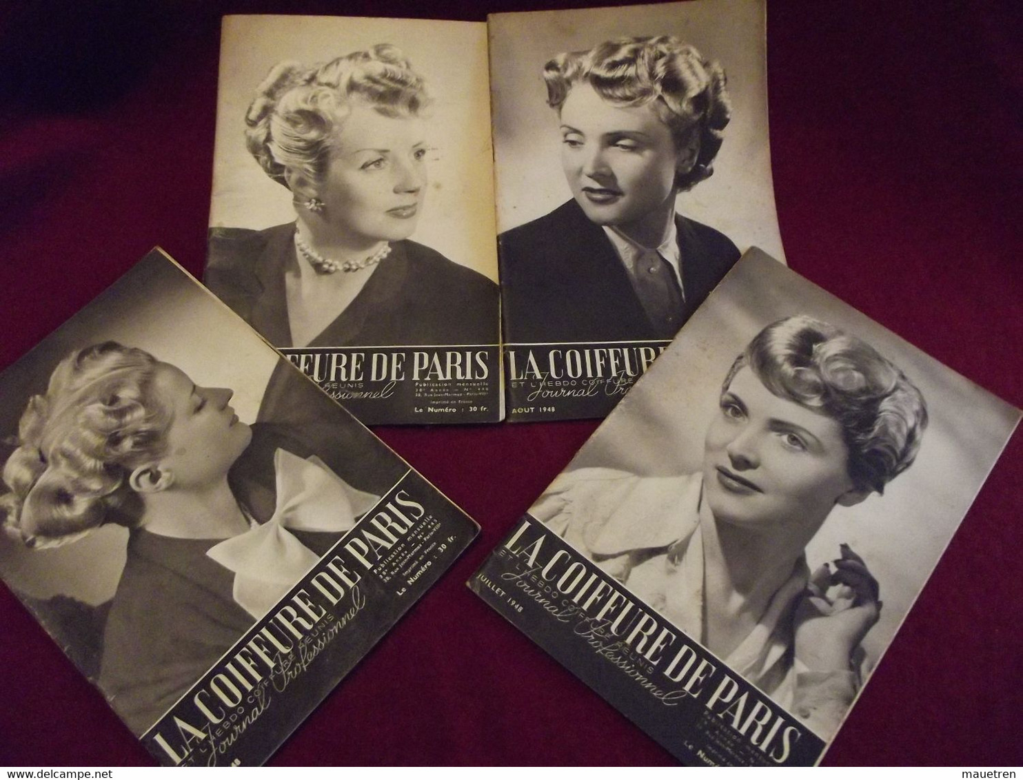 8 N° DE "LA COIFFURE DE PARIS " Journal Professionnel  1948 - Magazines
