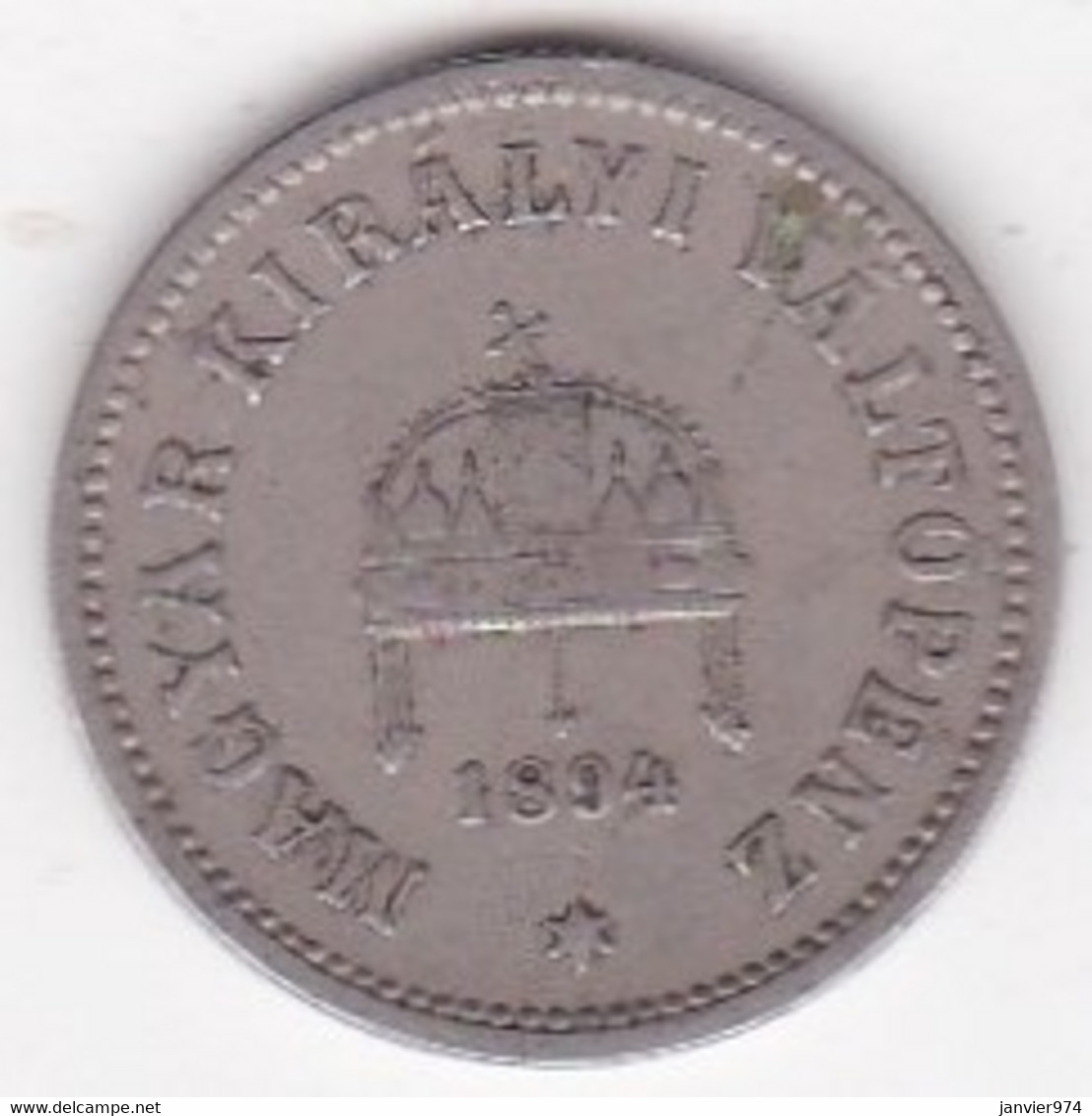 Hongrie 10 Filler 1894 KB Franz Joseph I,  En Nickel, KM# 482 - Hongrie