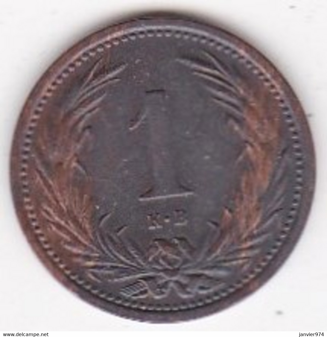 Hongrie 1 Filler 1899 KB Franz Joseph I,  En Bronze, KM# 480 - Hongrie