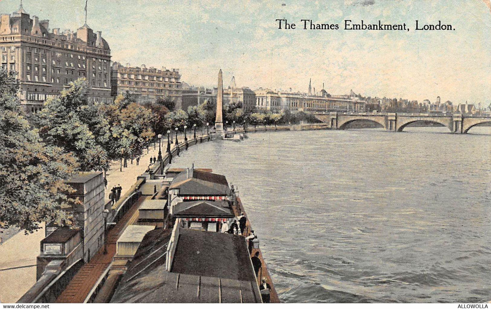 11125"THE THAMES EMBANKMENT-LONDON"-VERA FOTO-CART  SPED 1926 - River Thames