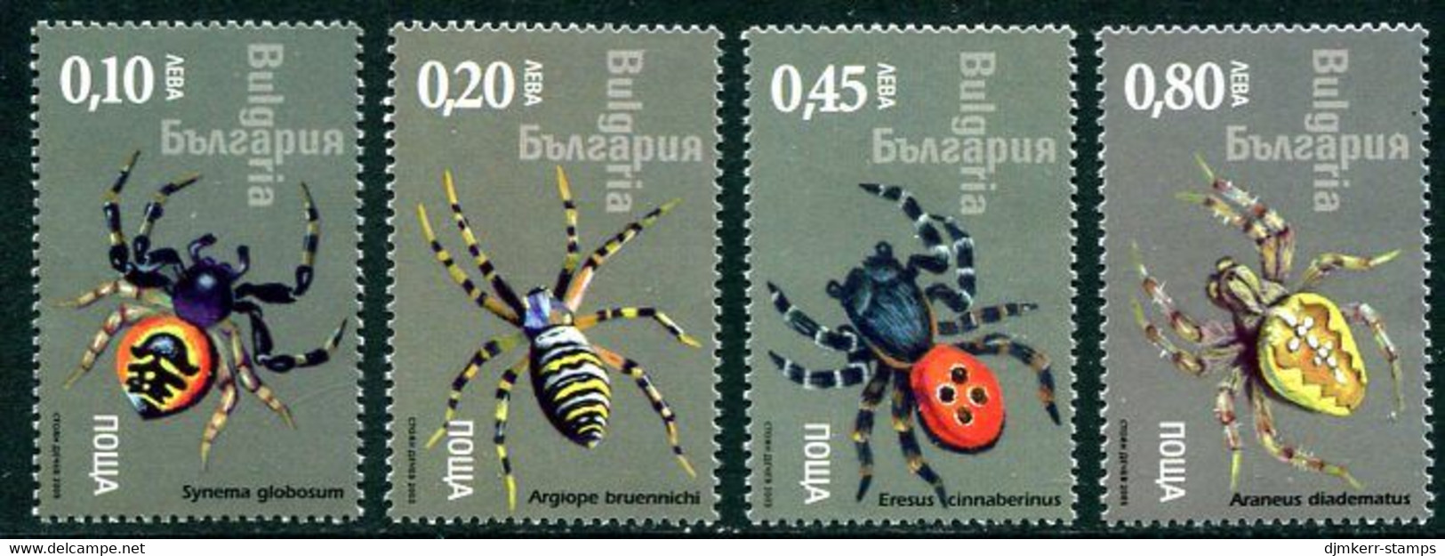 BULGARIA 2005 Spiders MNH / **.  Michel 4713-16 - Nuevos