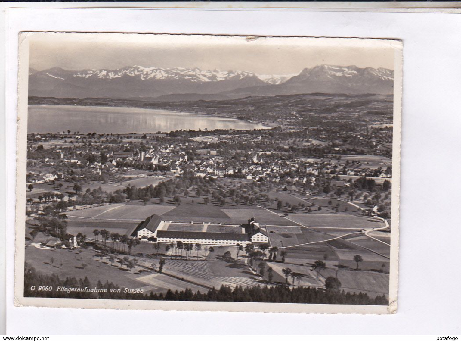 CPM  PHOTO LUCERNE, FLIEGERAUFNAHAME VON SURSEE En 1952! (voir Timbre) - Sursee