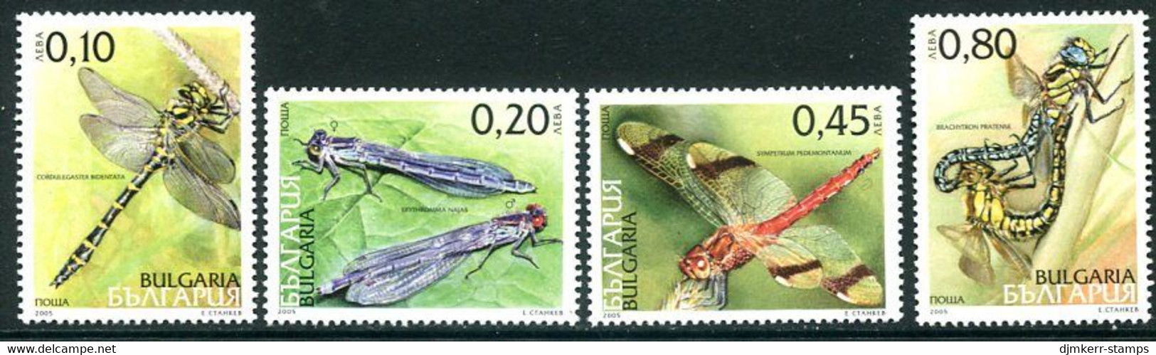 BULGARIA 2005 Dragonflies MNH / **.  Michel 4708-11 - Unused Stamps