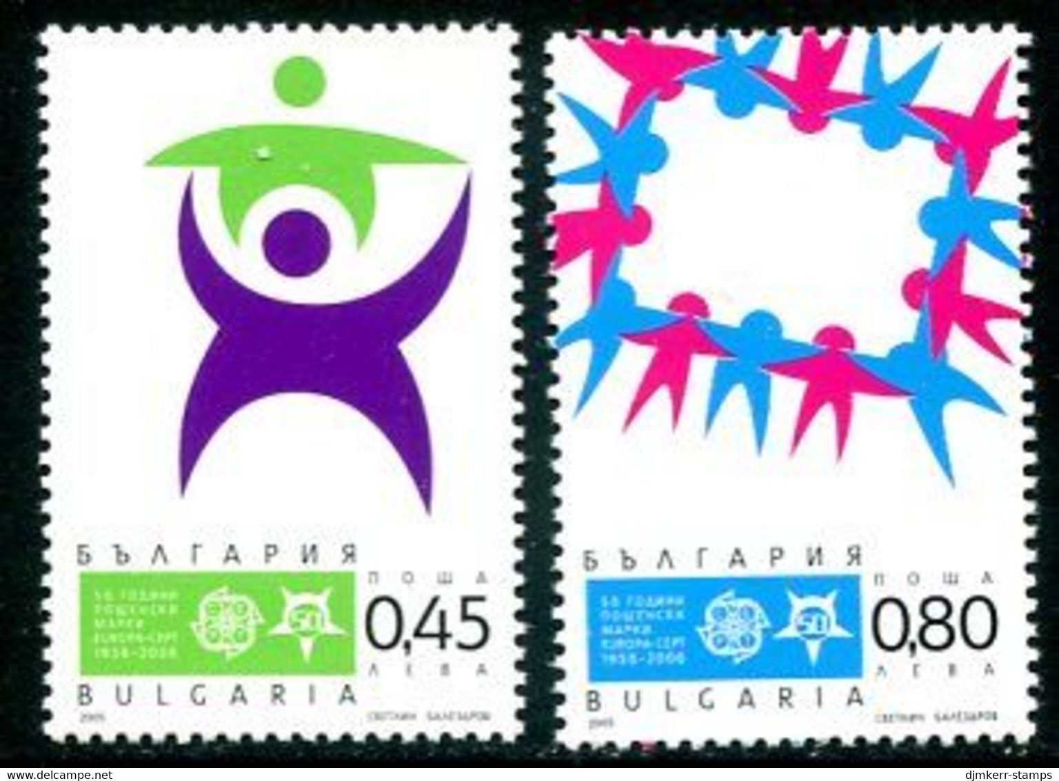BULGARIA 2005 50 Years Of Europa Stamps MNH / **.  Michel 4706-07 - Ongebruikt