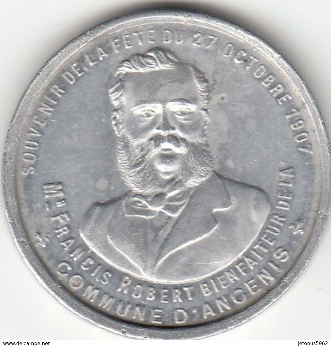 44 ANCENIS Médaille En Alu, Fête Du 27/10/1907 - Altri & Non Classificati