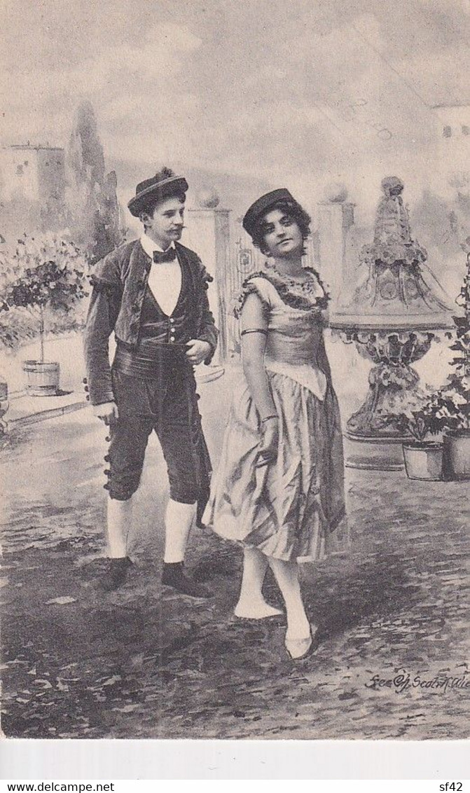 COUPLE A LA FONTAINE     SCOLIK - Scolik, Charles