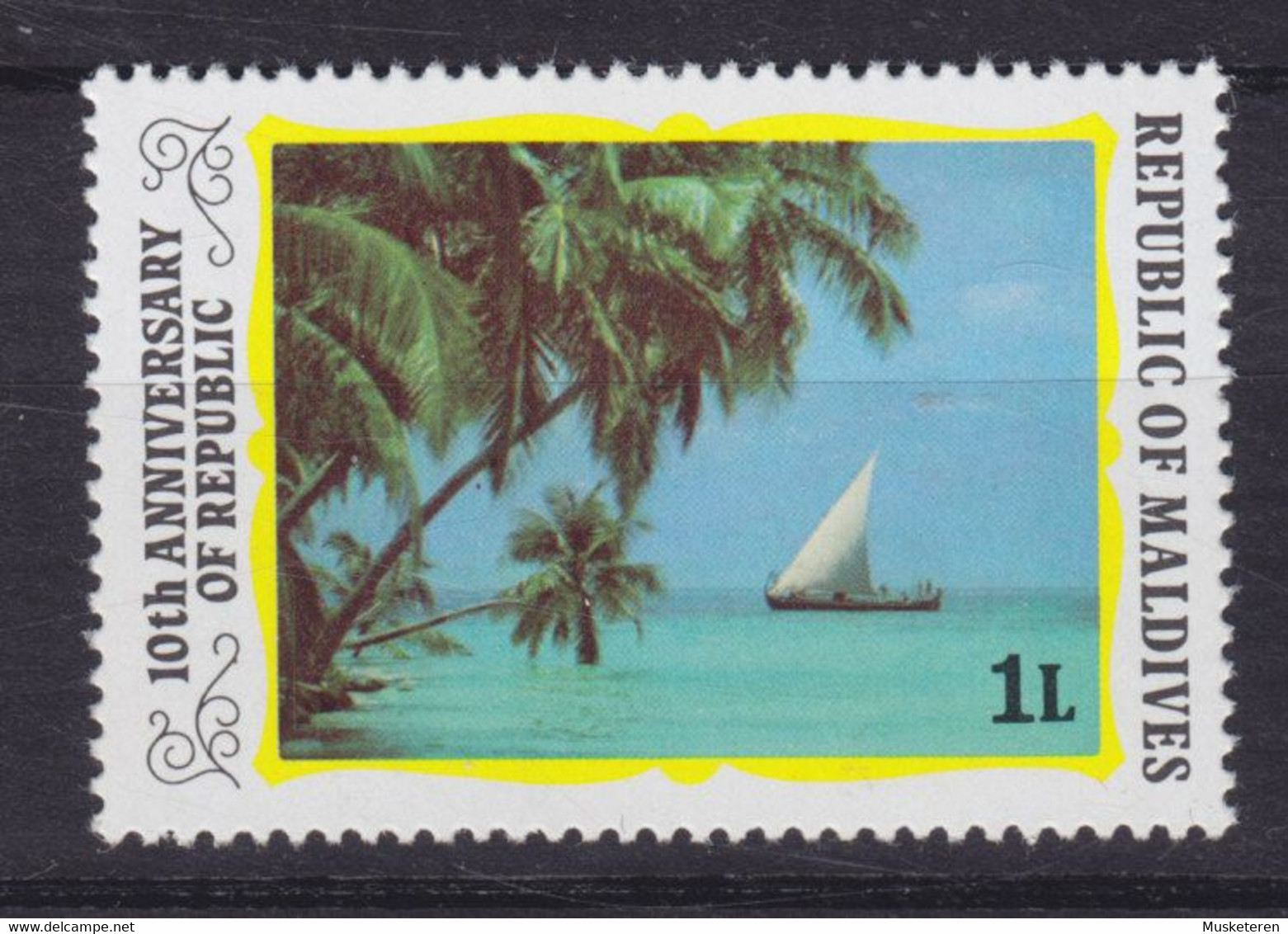 Maldives 1978 Mi. 795    1 L Palm Beach Palmenstrand, MNH** - Maldiven (...-1965)