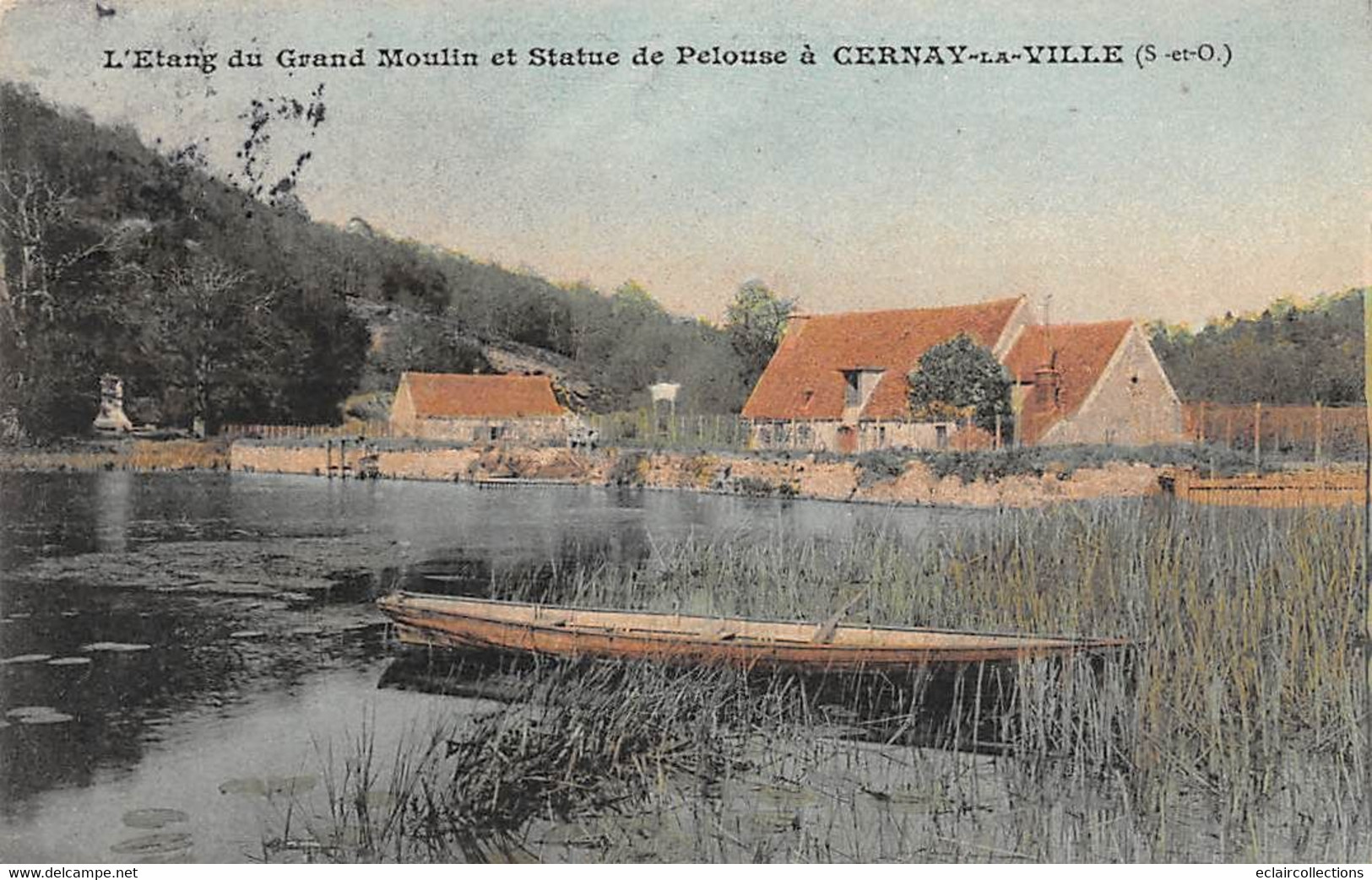 Cernay-la-Ville           78             Etang Du Grand Moulin Et Statue De Pelouse .  Couleur     (voir Scan) - Cernay-la-Ville