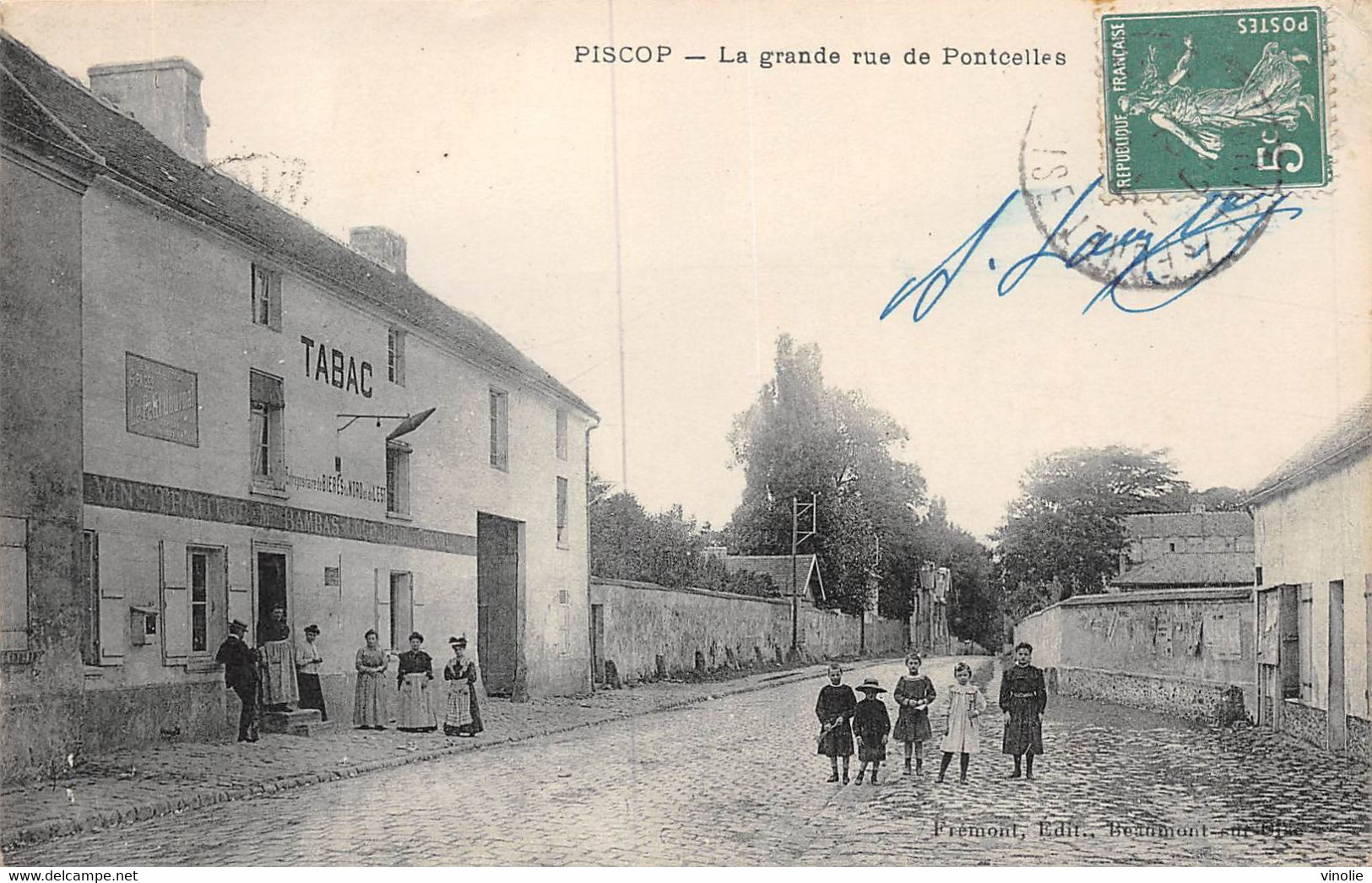 21-234 : PISCOP. LA GRANDE RUE DE PONTCELLES. BUREAU DE TABAC - Pontcelles