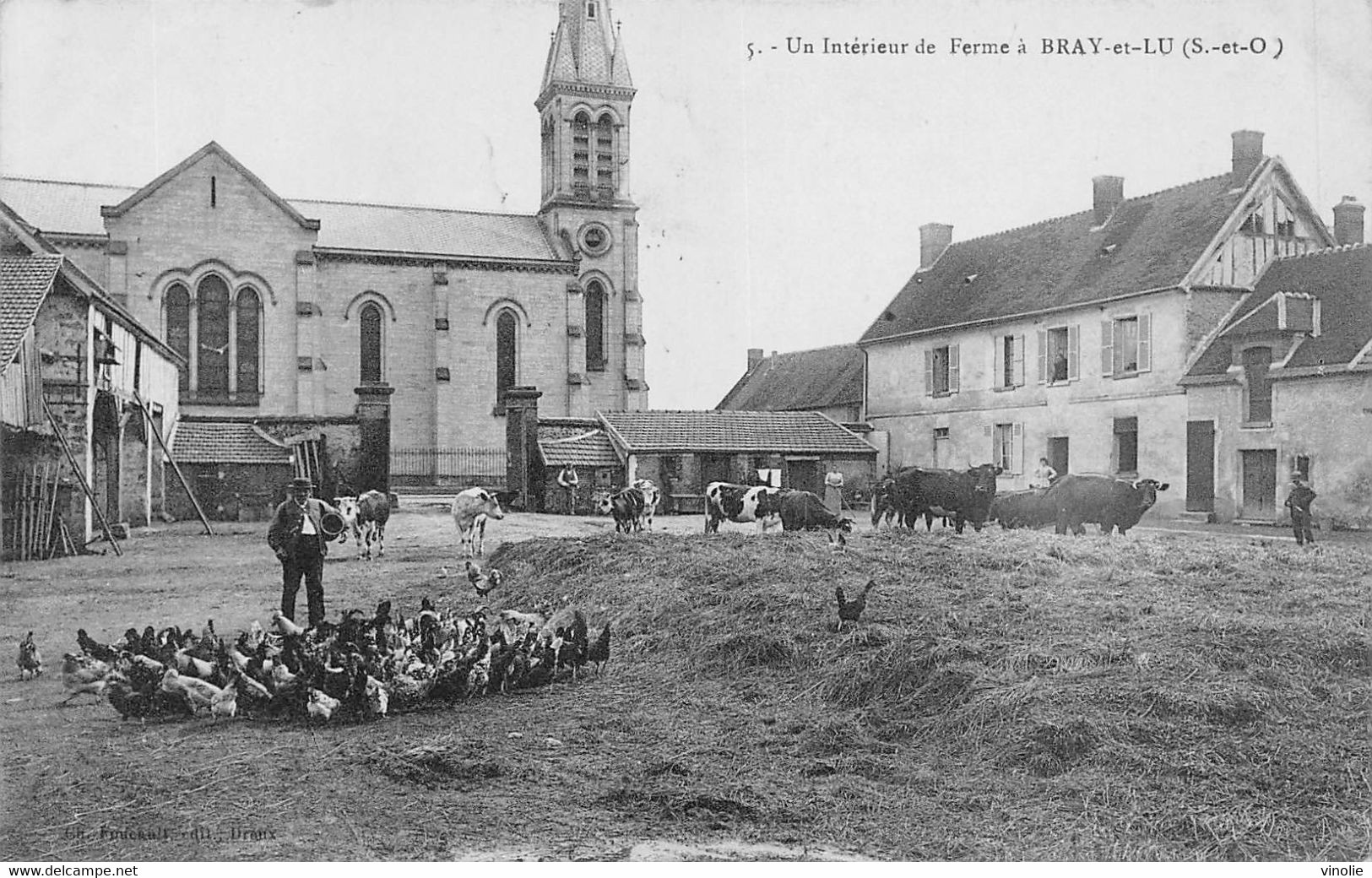 21-239 : BRAY-ET-LU. UNE FERME - Bray-et-Lû