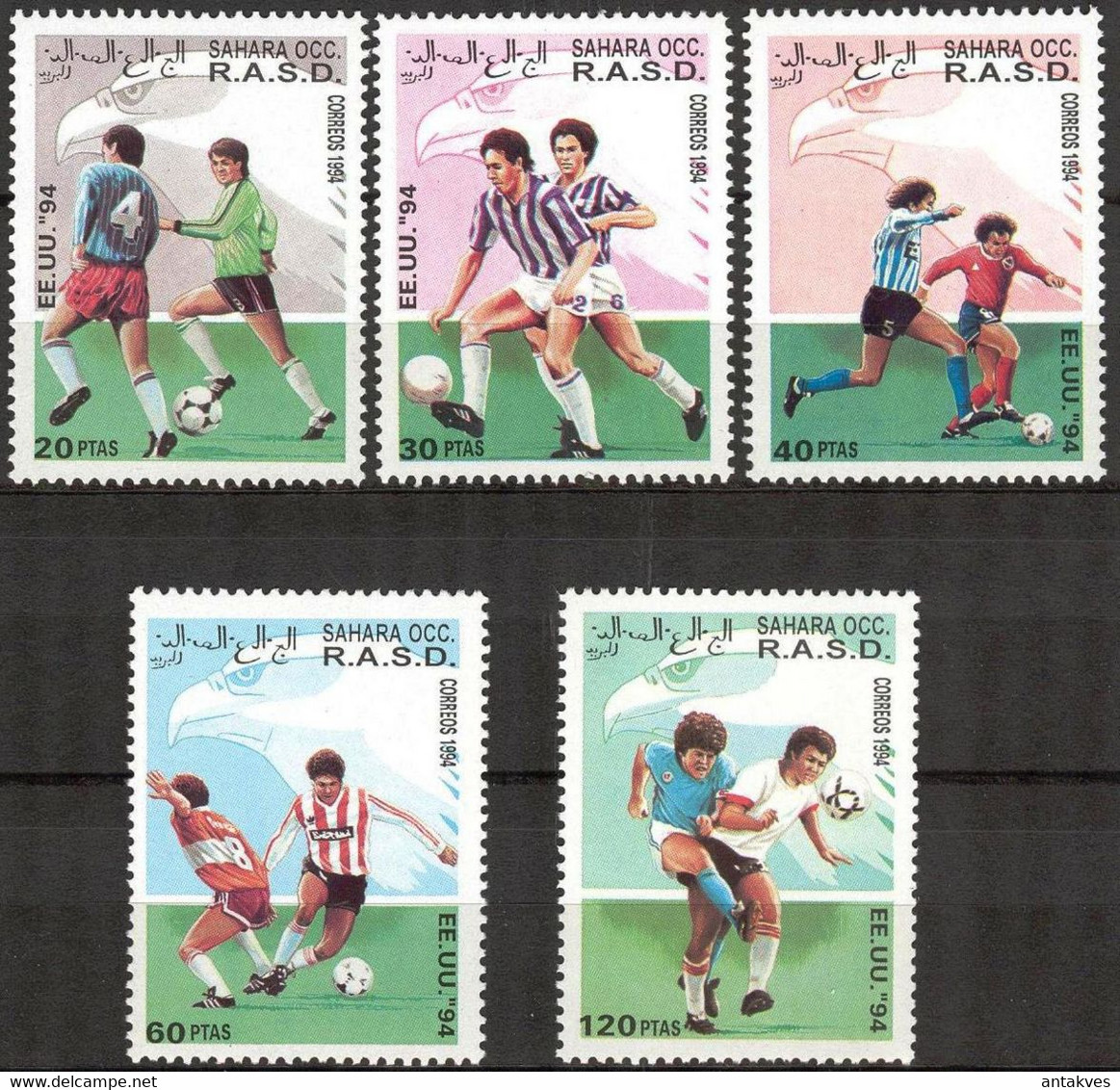 {F0420}  LABEL Football Soccer Set MNH Cinderella ! - Fantasy Labels