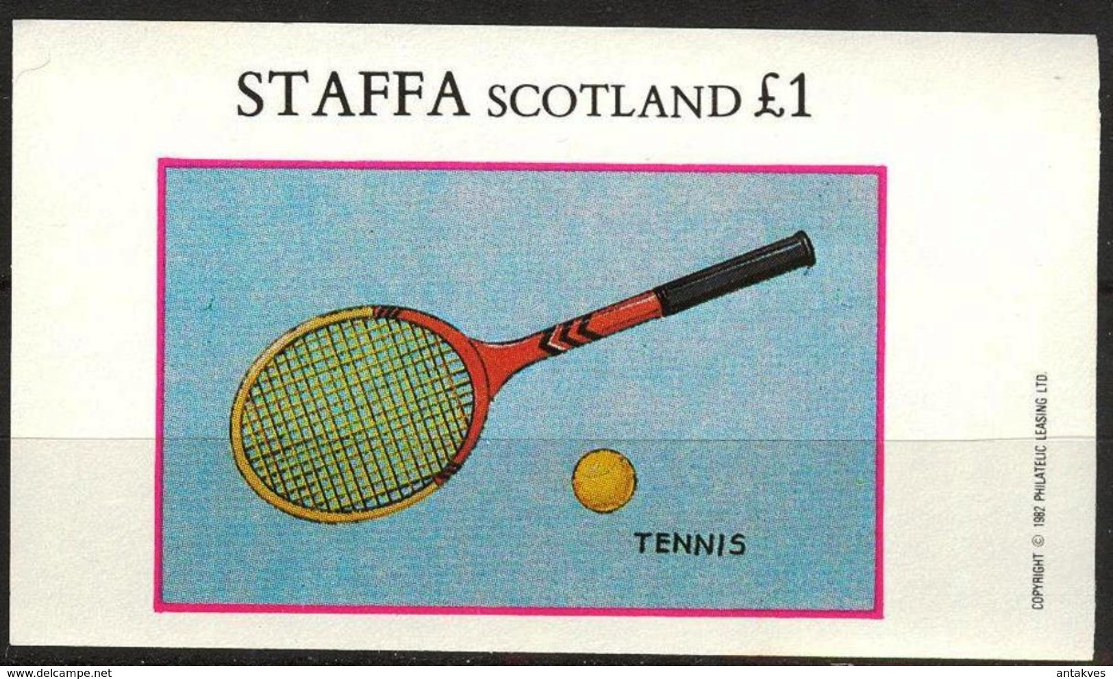 {ST071} Tennis S/S 1£ MNH** LABEL Cinderella !! - Fantasy Labels