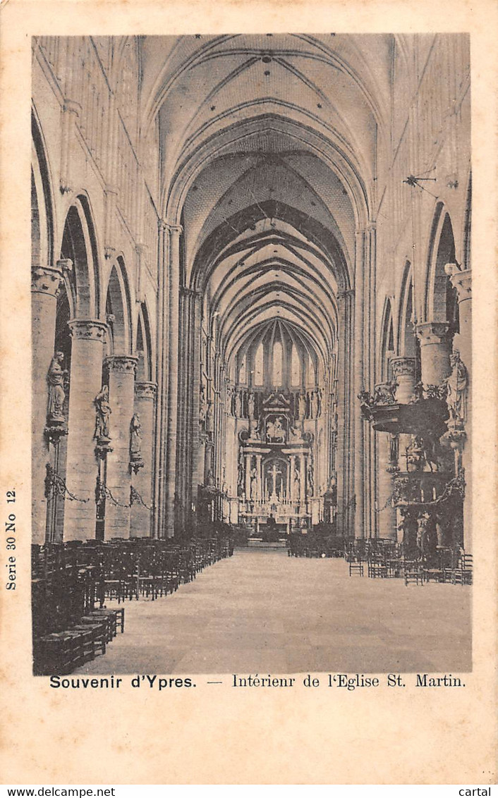 Souvenir D'YPRES - Intérieur De L'Eglise St. Martin. - Ieper