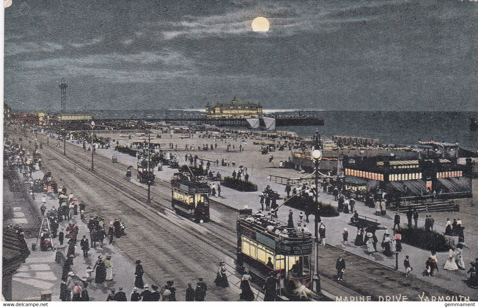 YARMOUTH - MARINE DRIVE. MOONLIGHT - Great Yarmouth