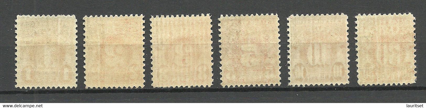 USA 1931-1956 Postage Due Portomarken Michel 45 - 50 MNH/MH - Portomarken