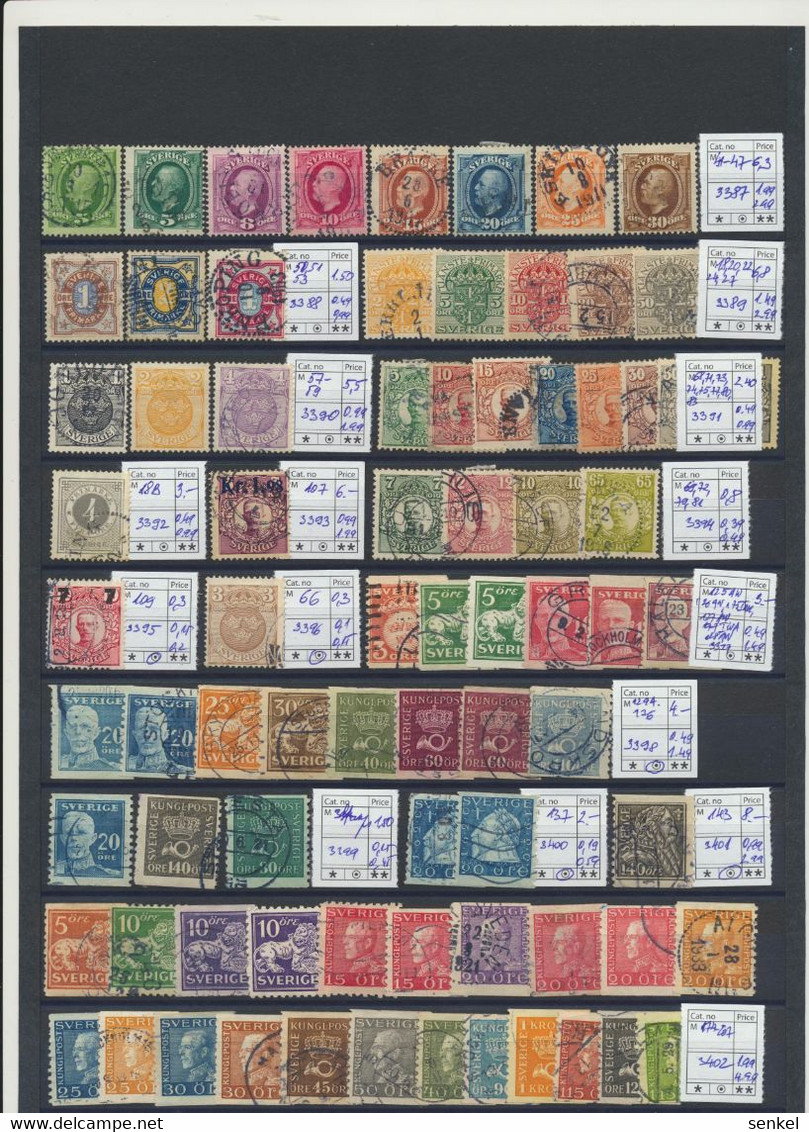 3387...  Sweden Set Of Used Stamps - Other & Unclassified
