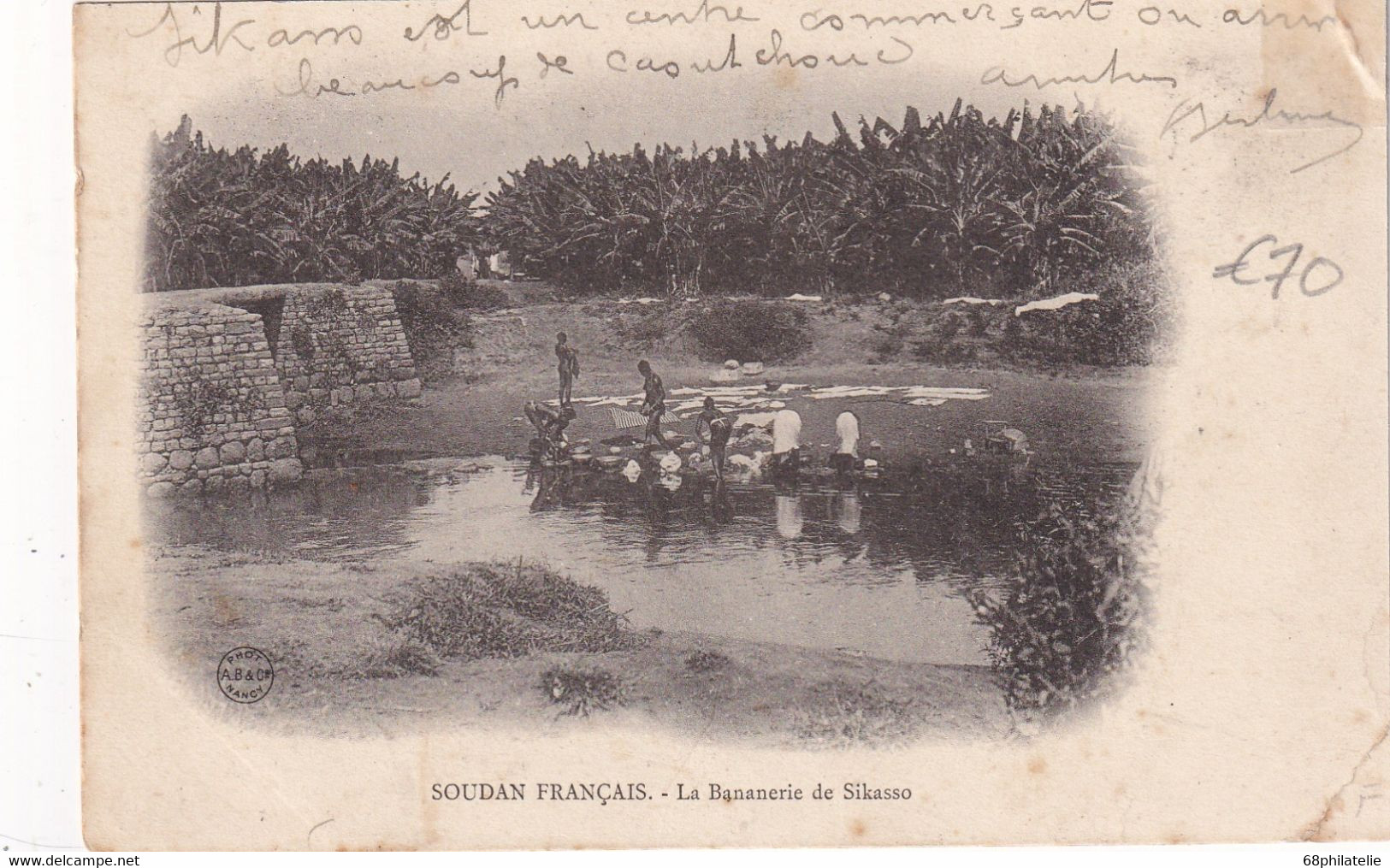 SENEGAMBIE ET NIGE 1905 CARTE POSTALE DE OUAGADOUGOU  VUE DE LA BANANERIE DE SIKASSO - Cartas & Documentos