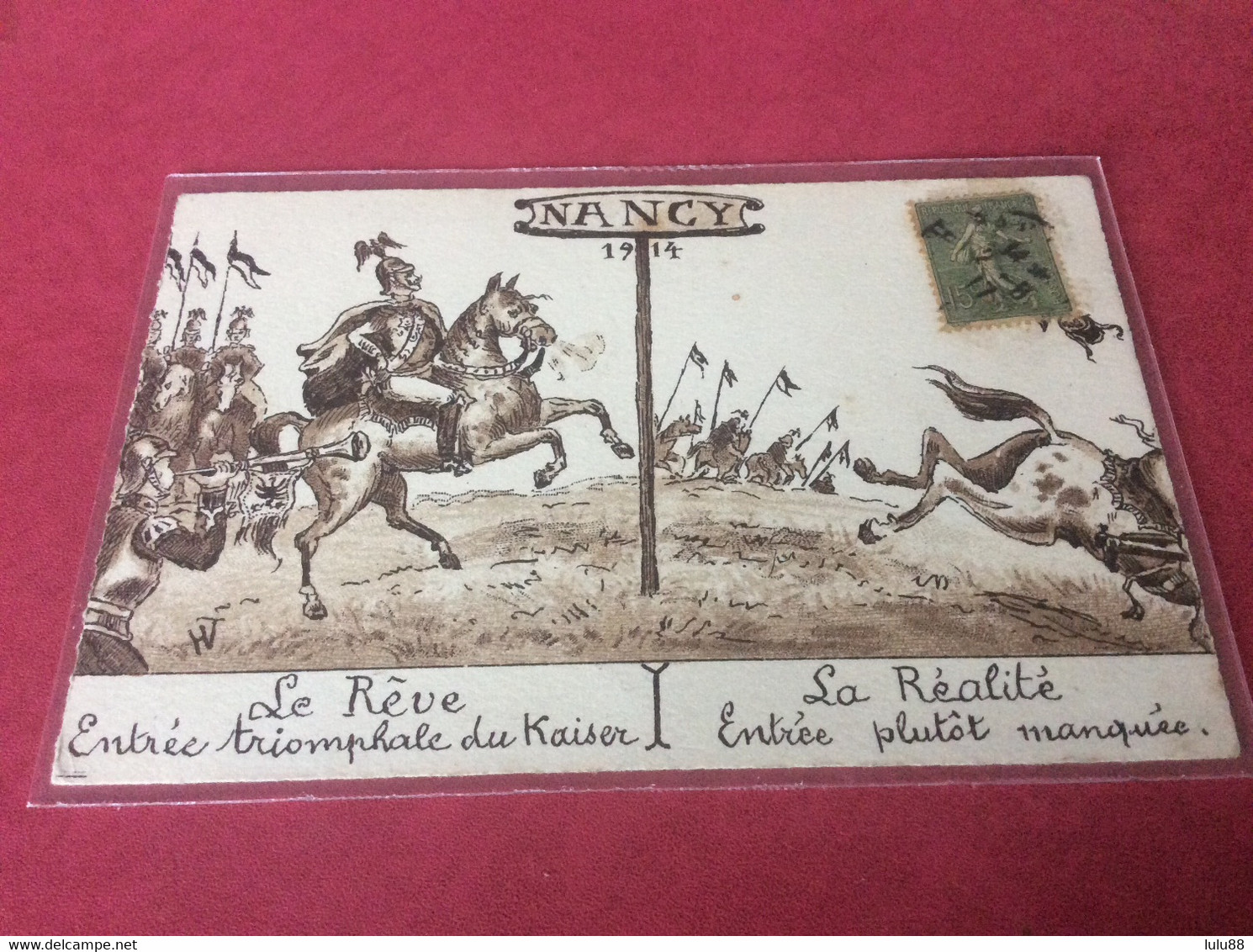 ♥️ NANCY. Carte Satirique De 1914 Sur Le Kaiser - Nancy