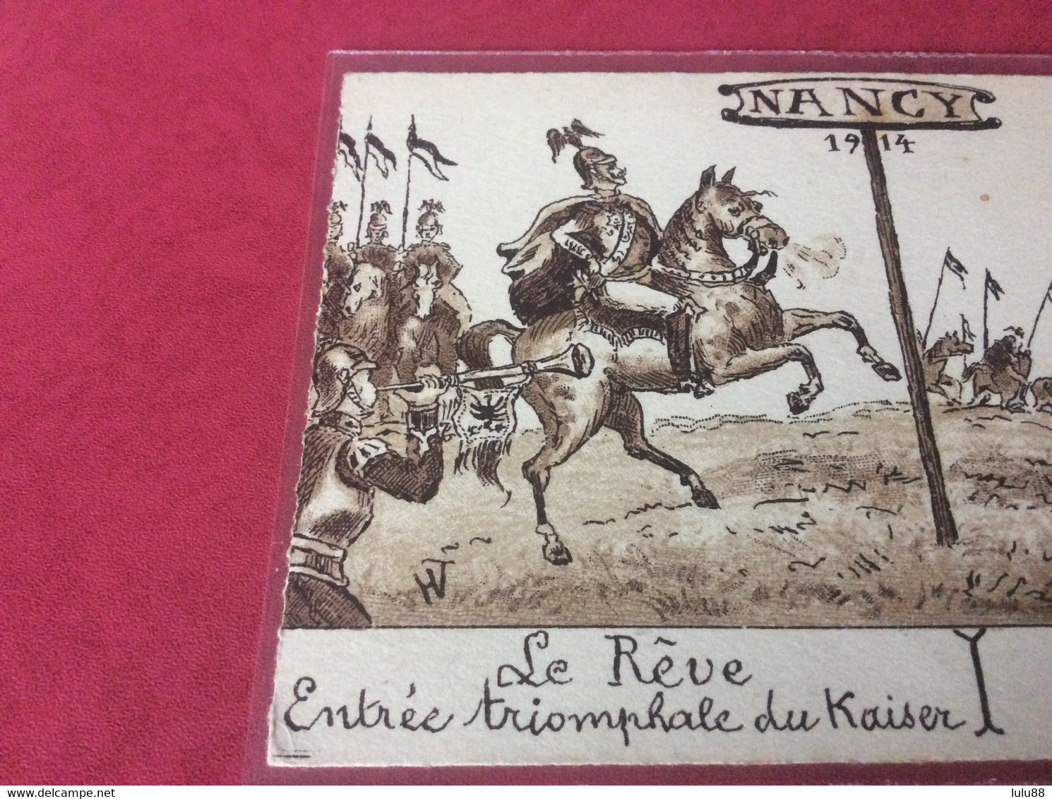 ♥️ NANCY. Carte Satirique De 1914 Sur Le Kaiser - Nancy