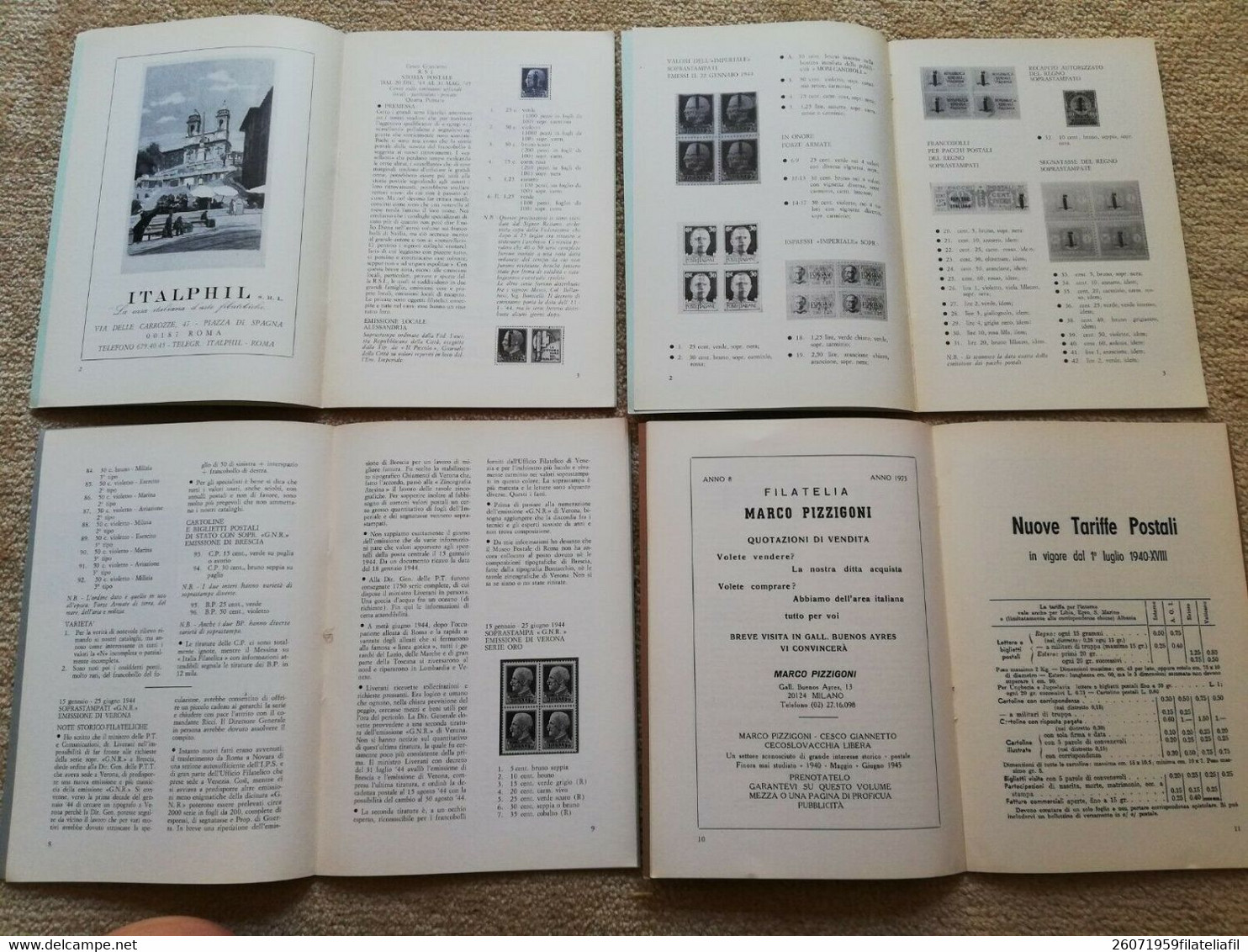 VITA E VALORE DEL COLLEZIONISMO 4 RIVISTE 1976/1977 CENTRO FILATELICO INTERNAZ. - Italien (àpd. 1941)