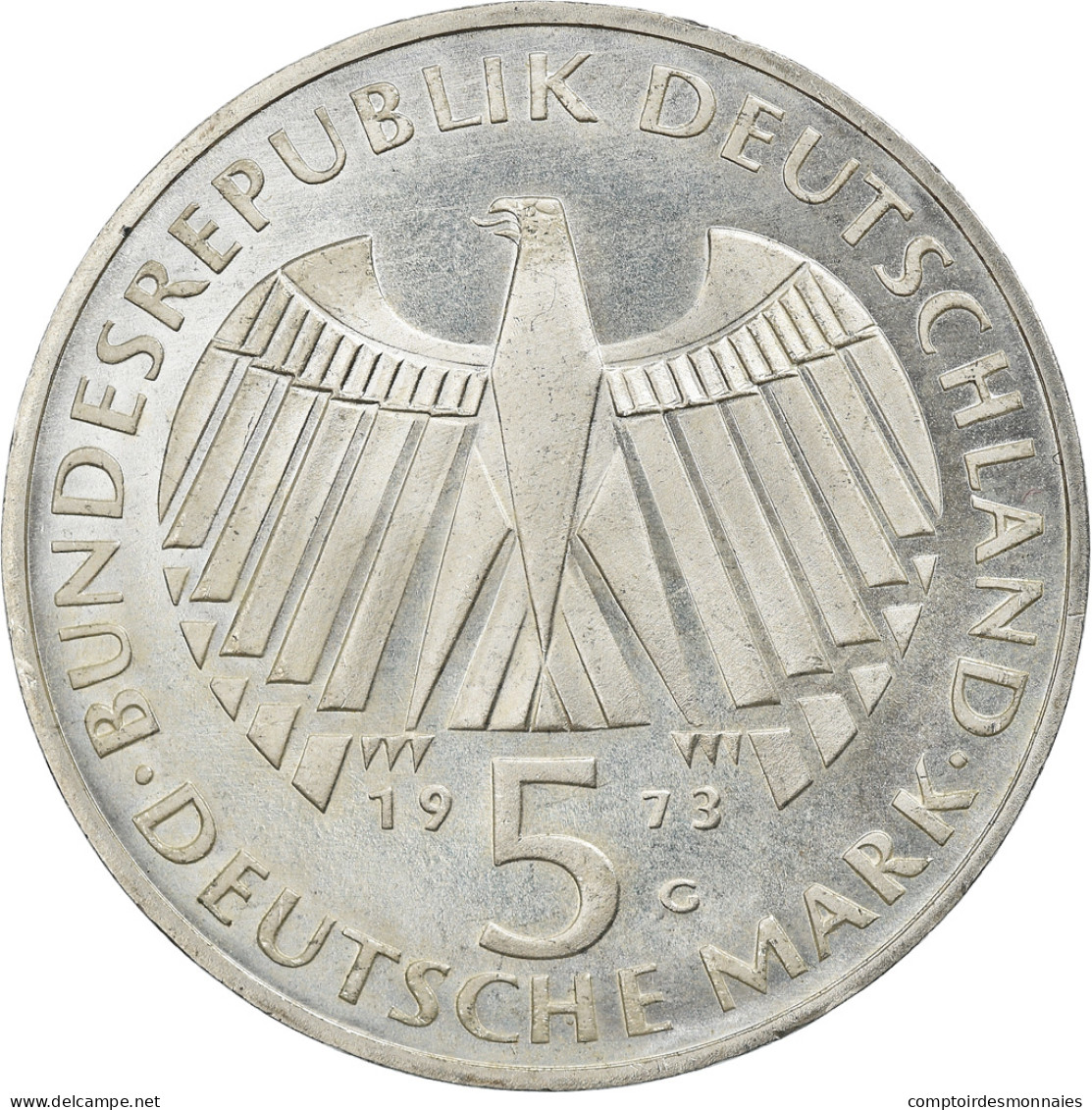 Monnaie, République Fédérale Allemande, 5 Mark, 1973, Karlsruhe, Germany, BE - 5 Mark