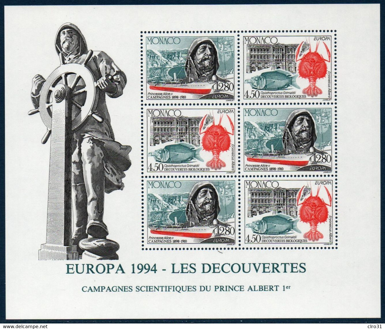 MON  1994  Bloc N°65   Europa . L'Europe Et Les Découvertes    ** MNH - Blokken