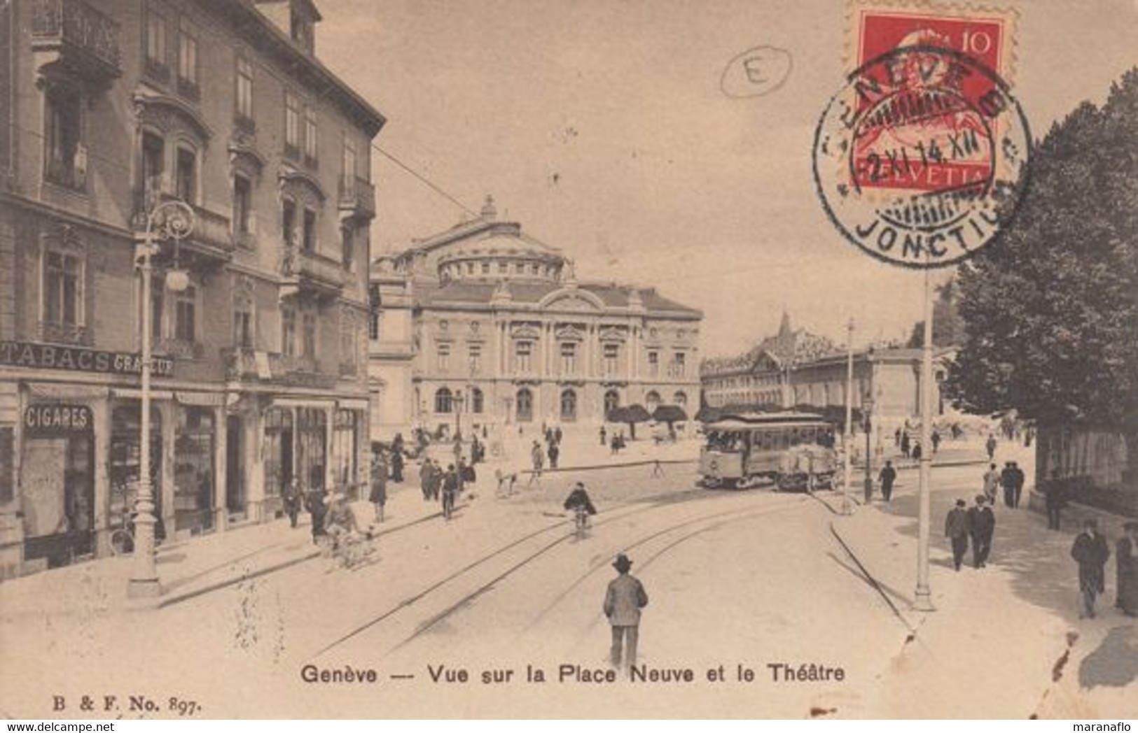 GENEVE. Vue Sur La Place Neuve Et Le Théatre - Genève