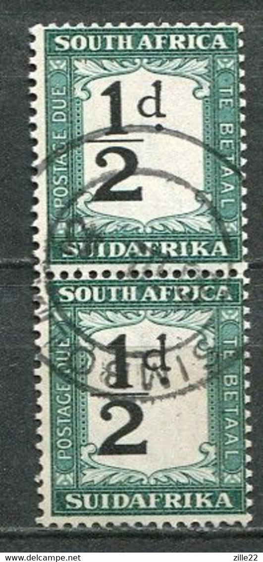 Union Of South Africa Postage Due, Südafrika Portomarken Mi# 22  Gestempelt/used - Pair - Timbres-taxe