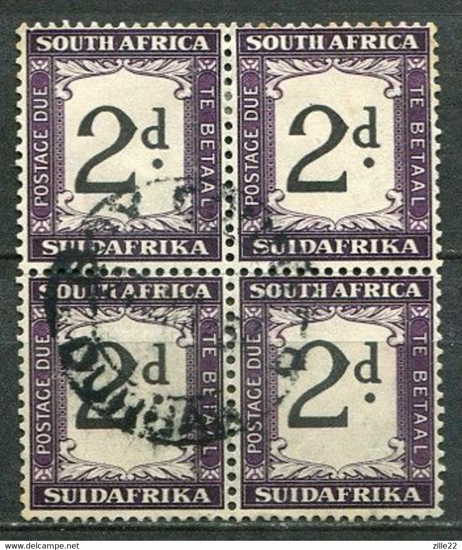 Union Of South Africa Postage Due, Südafrika Portomarken Mi# 24  Gestempelt/used - 4block - Timbres-taxe