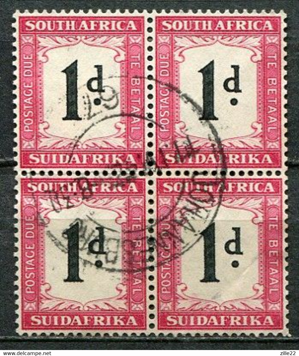 Union Of South Africa Postage Due, Südafrika Portomarken Mi# 23 Gestempelt/used - 4block - Timbres-taxe