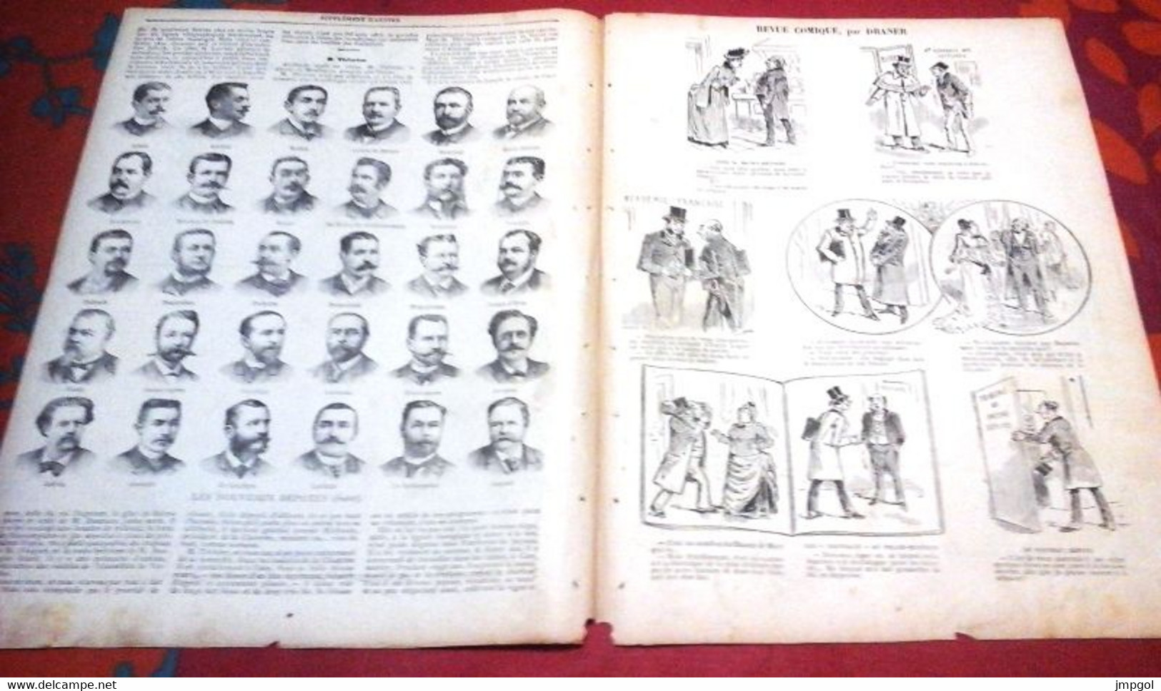 Lyon Républicain Supplément Illustré N°461 1889 M. Thivrier Député Allier Montluçon Commentry,Télégraphe Cochinchine - 1850 - 1899