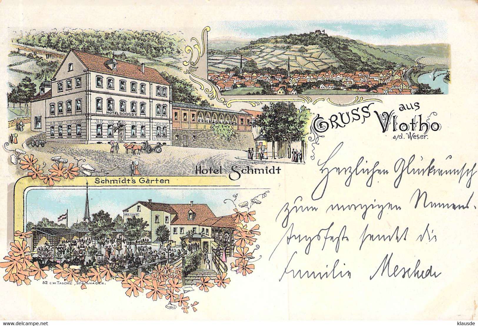 Gruß Aus Vlotho Mehrbild Litho 1900 AKS - Vlotho