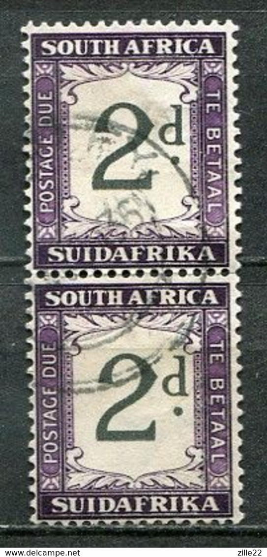 Union Of South Africa Postage Due, Südafrika Portomarken Mi# 25 Gestempelt/used - Pair - Segnatasse