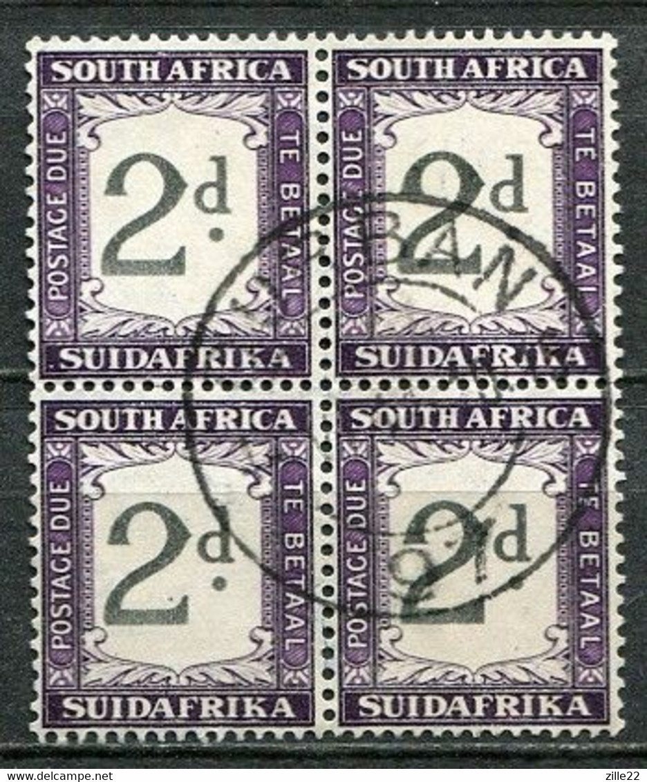 Union Of South Africa Postage Due, Südafrika Portomarken Mi# 25 Gestempelt/used - 4-block - Strafport