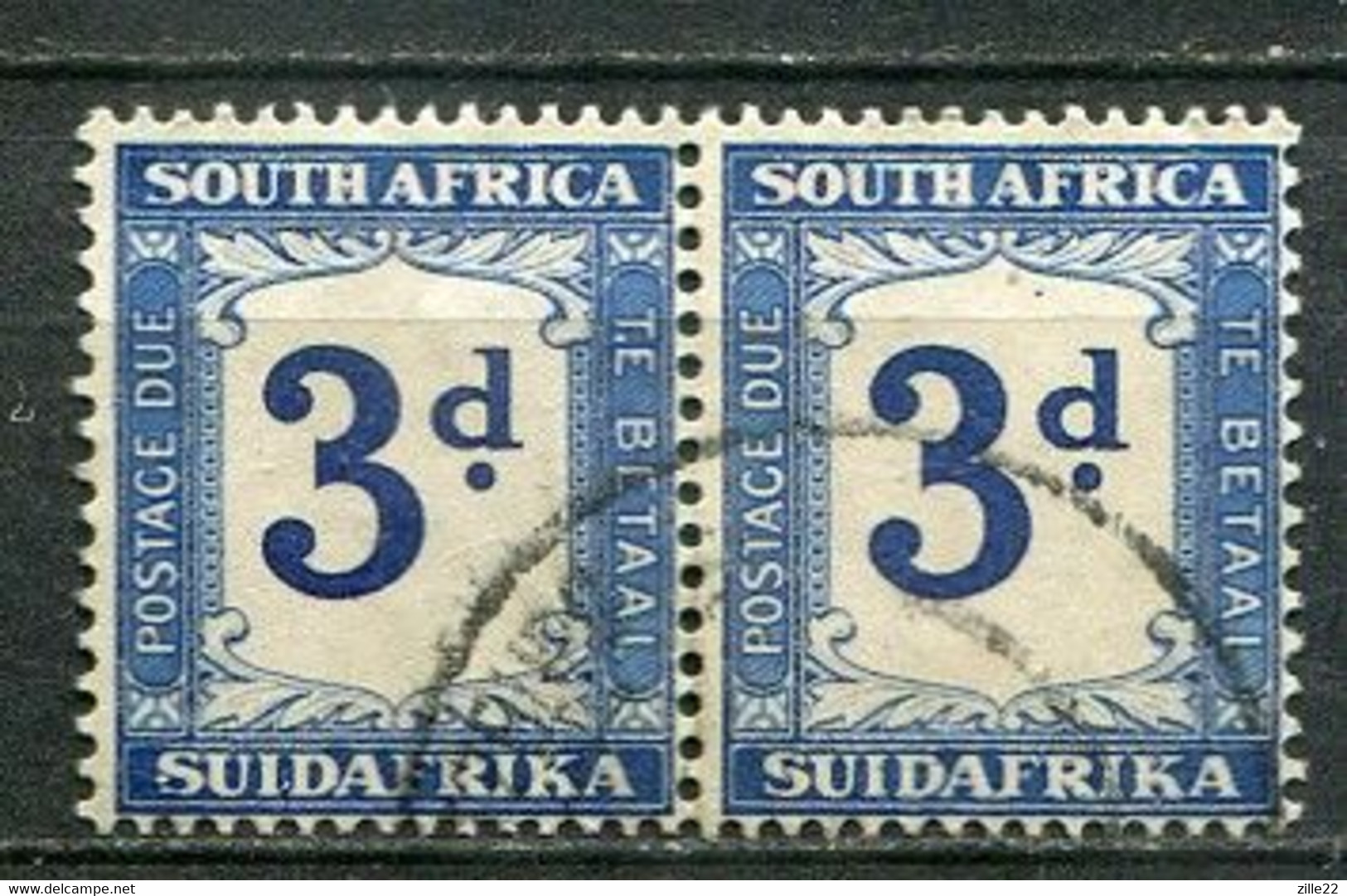 Union Of South Africa Postage Due, Südafrika Portomarken Mi# 27 Gestempelt/used Pair - Strafport