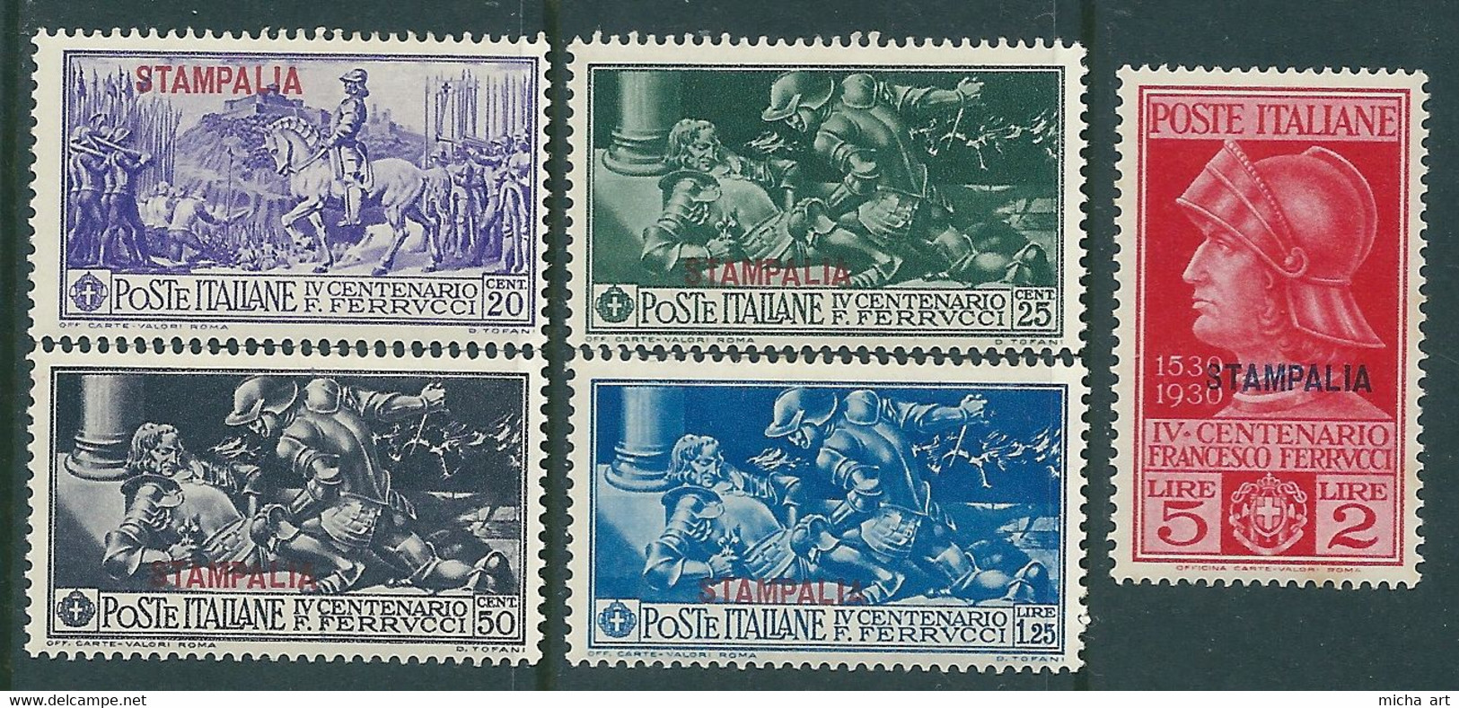 (B304-12) Italian Colonies 1930 Greece Aegean Islands Egeo Stampalia Ferrucci Issue MH - Egée (Stampalia)