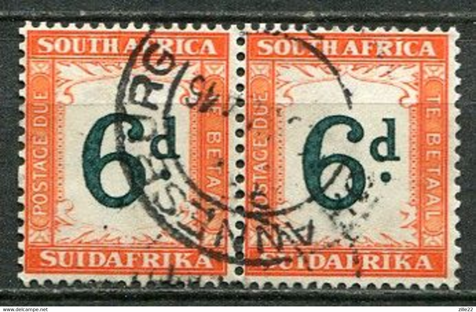 Union Of South Africa Postage Due, Südafrika Portomarken Mi# 29 Gestempelt/used - Pair - Timbres-taxe