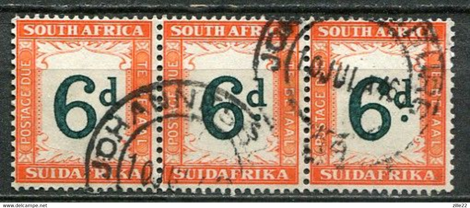 Union Of South Africa Postage Due, Südafrika Portomarken Mi# 29 Gestempelt/used - 3strip - Postage Due