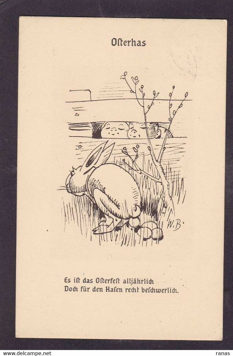 CPA Busch Wilhelm Circulé Voir Dos Lapin - Busch, Wilhelm