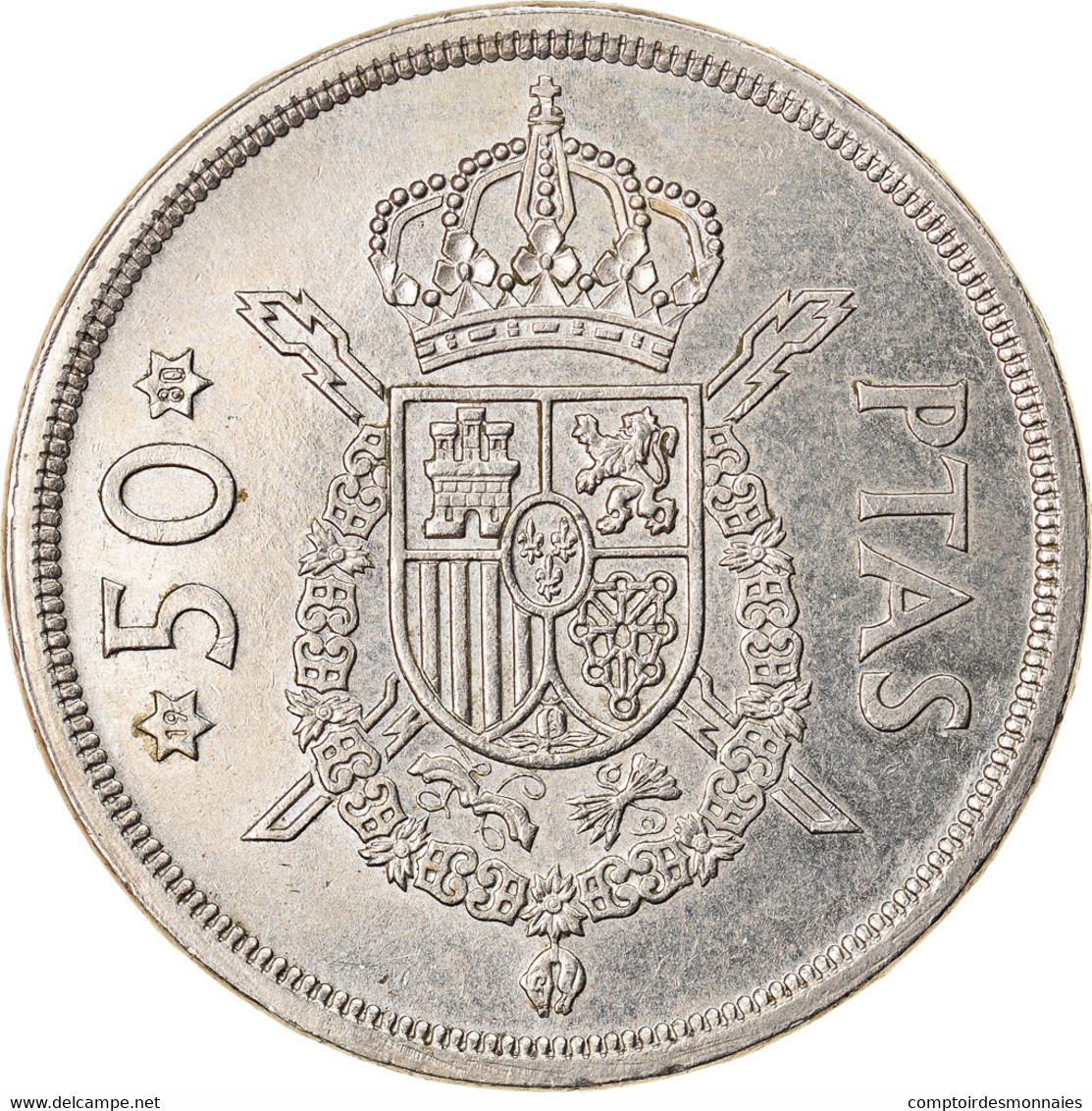 Monnaie, Espagne, Juan Carlos I, 50 Pesetas, 1980, SUP+, Copper-nickel, KM:809 - 50 Pesetas