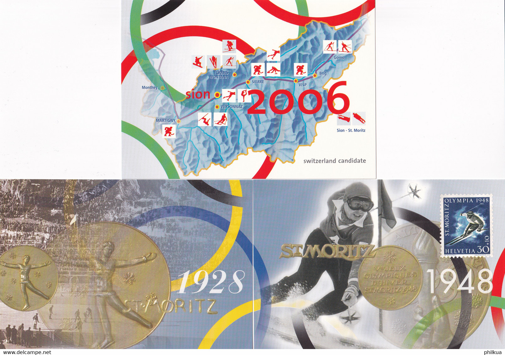 Schweiz - Ganzsachen Kartenserie Jeux Olympiques D' Hiver Nagano - La Poste Suisse à Nagano - Inverno1998: Nagano