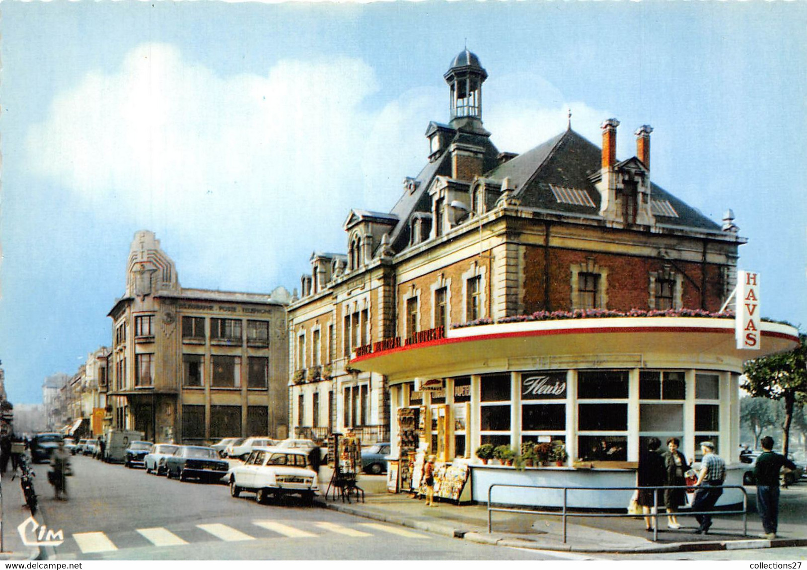 71-MONTCEAU-LES-MINES- RUE CARNOT , HÔTEL DE VILLE ET LA POSTE - Montceau Les Mines