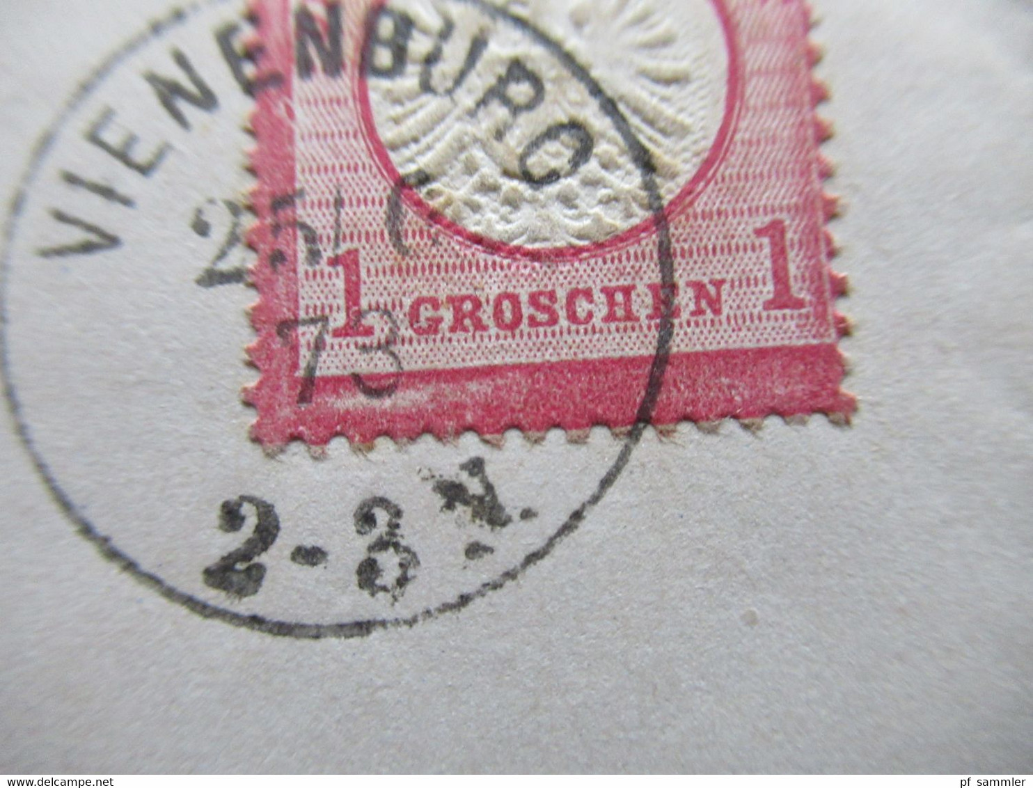 Brustschild Nr. 19 EF 25.6.1873 Stempel K1 Vienenburg Und K.Preuss. Amtsgericht Wöltingerode Und Ank. Stempel Ra2 Achim - Brieven En Documenten