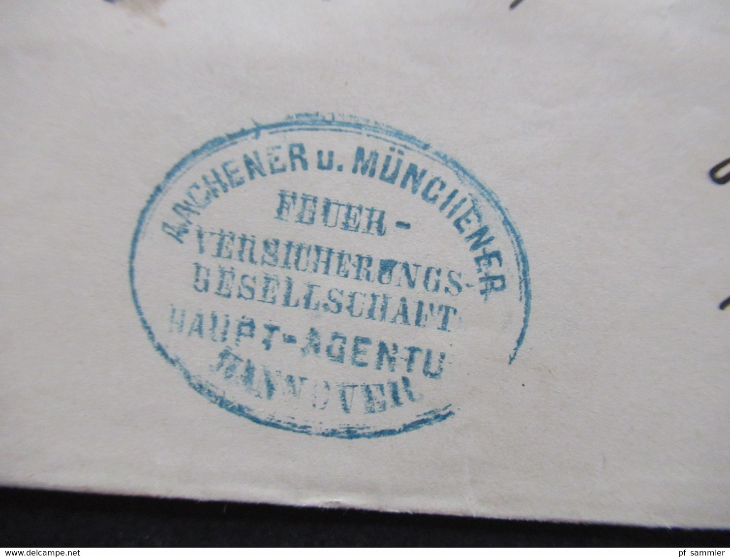 AD NDP Nr. 16 Waagerechtes Paar Stempel Ra3 Hannover Stadt Post Exp. 31.12.1870 Aachener U. Münchener Feuer Versicherung - Cartas & Documentos