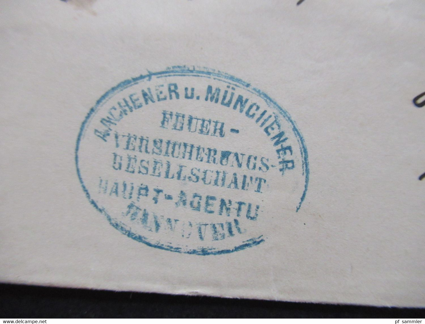 AD NDP Nr. 16 Waagerechtes Paar Stempel Ra3 Hannover Stadt Post Exp. 31.12.1870 Aachener U. Münchener Feuer Versicherung - Covers & Documents